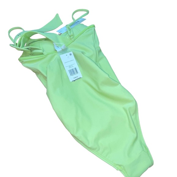 Jonathan SIMKHAI Noa Belted Underwire One Piece Swimsuit LIME XS - Picture 12 of 14